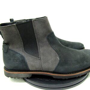 Timberland Side Zip Ankle Booties Womens US 8.5 Gray Black Defender Repellent
